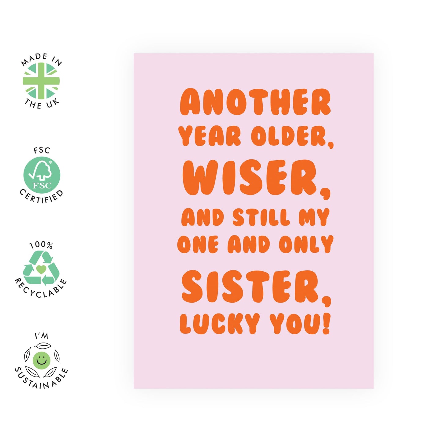 Happy Birthday Sister Card - Sweet Greeting Cards For Women Female - Birthday Card For Sister - Witty Heartfelt Funny - Gifts For Her - Comes With Fun Stickers And Envelopes By Central 23