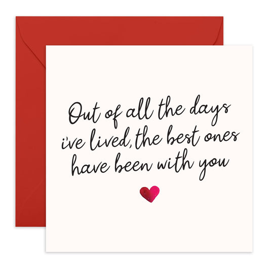 Happy Anniversary Cards For Wife Husband - Sweet Birthday Card For Boyfriend Girlfriend Special Friend - Valentine's Day Cards For Couple - Love Cards For Him Her - Comes With Stickers By Central 23