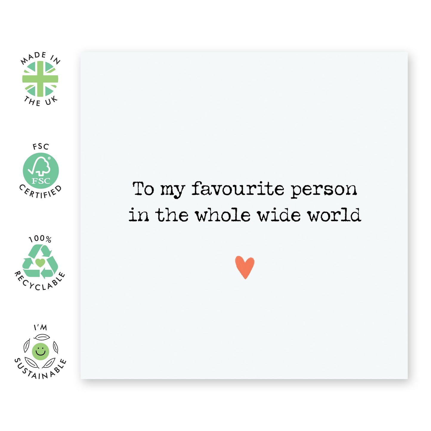 Happy Anniversary Card For Wife Husband - My Favourite Person - Sweet Birthday Card - Valentine's Day Cards For Boyfriend Couple - Love Cards For Him Her - Comes With Stickers By Central 23