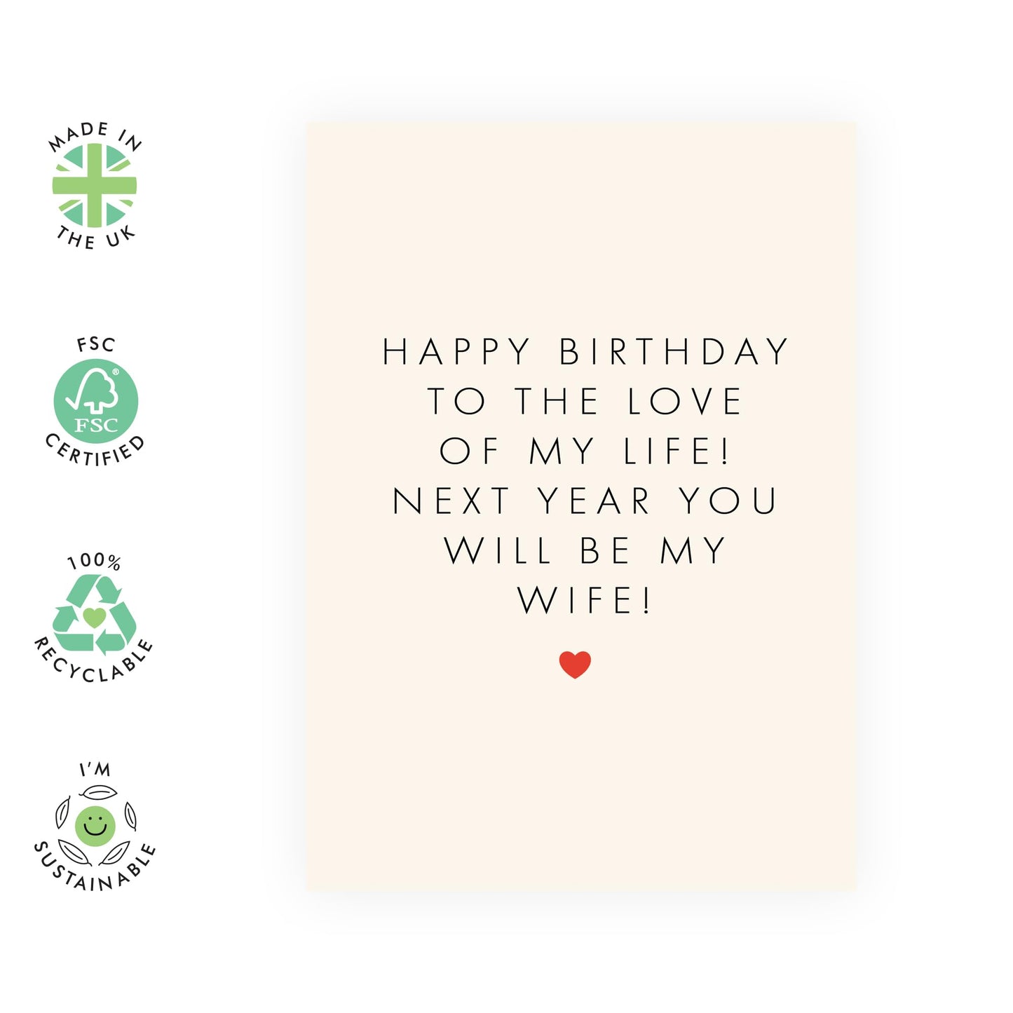 Birthday Greeting Card - 'NEXT YEAR WIFE' - Perfect for Celebrating a Birthday with a Fun and Loving Twist - Ideal for Fiancées, Partners, and Soon-to-Be Wives - Comes with Stickers By Central 23
