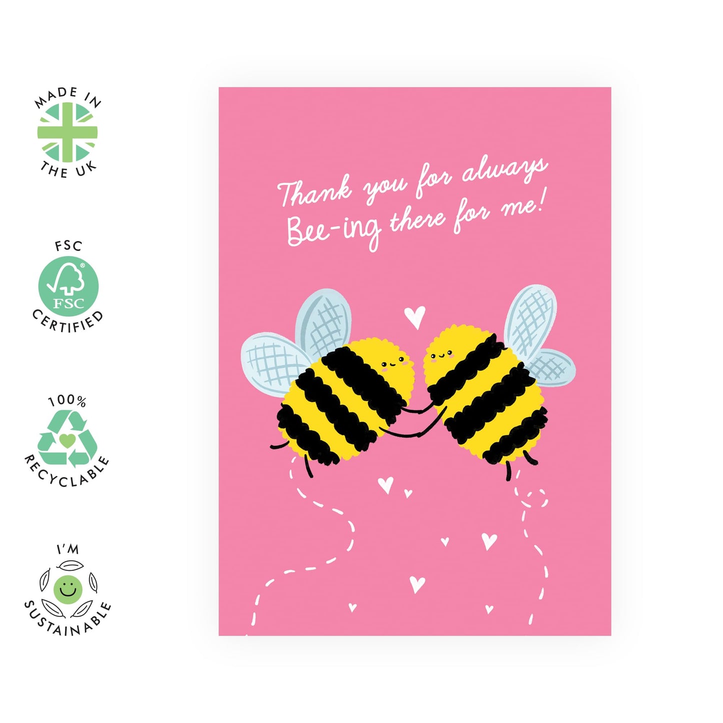 Love Cards For Him Her - Thanks For Bee-ing There For Me - Valentines Day Card Girlfriend Boyfriend - Gift For Fiance - Anniversary Card Couple - Husband Wife - Comes With Stickers By Central 23