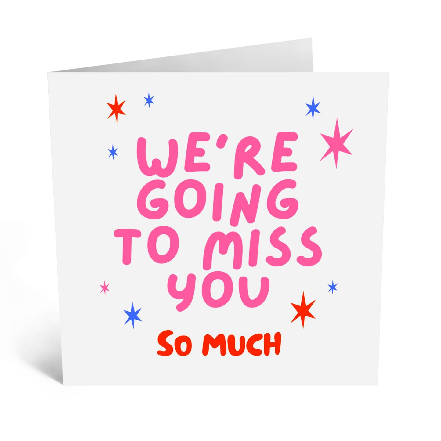 Farewell Greeting Card - 'WE'RE GOING TO MISS YOU SO MUCH' - Perfect for Saying Goodbye with Heartfelt Sentiment - Ideal for Friends Colleagues Family Co-Workers - Comes With Stickers By Central 23