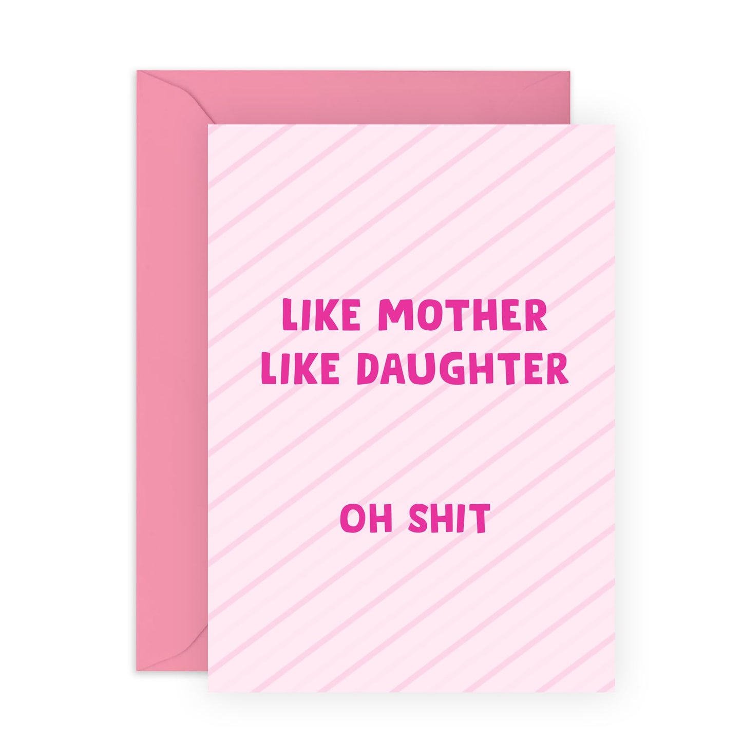 Lovely Mum or Daughter Birthday Card - Like Mother Like Daughter - Humorous Mother's Day Card - Gifts for Her, Ma, Mama, Mummy, Mam, Parent, Women, Girls, Family - Comes With Fun Stickers