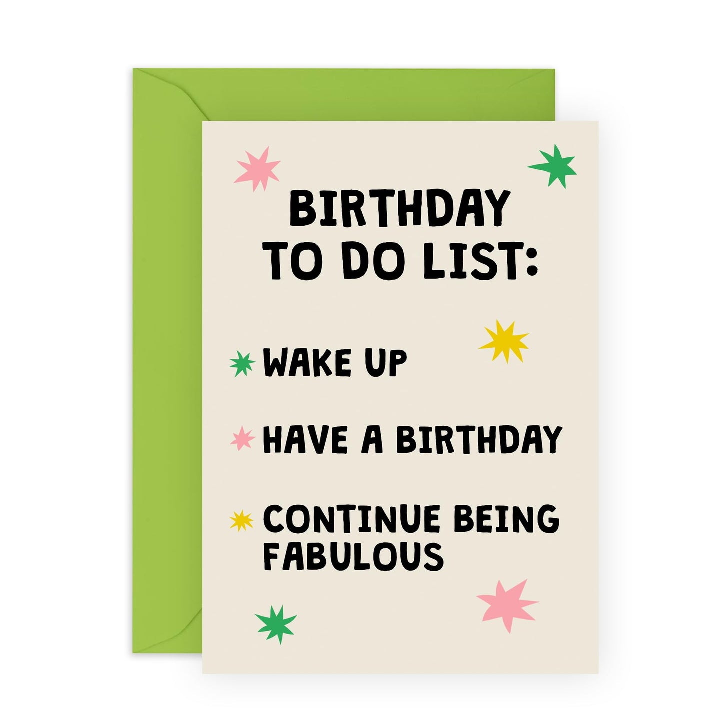Birthday Cards For Her - Birthday To Do List - Birthday Greeting Card For Sister Bestie - Pretty Birthday Card For Mum Wife - Friend Birthday - Ladies Birthday Card - Comes With Stickers By Central 23