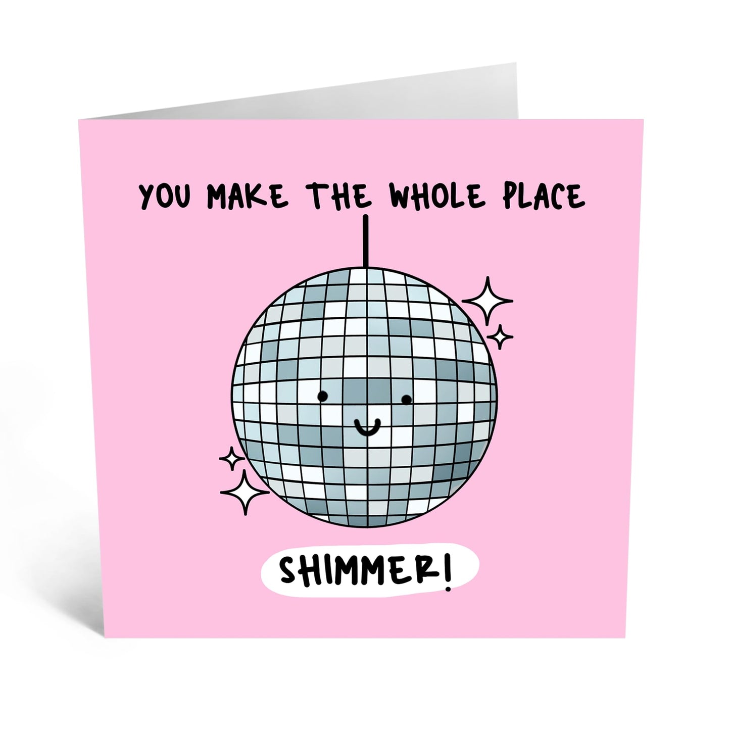 Sparkling Greeting Card - 'WHOLE PLACE SHIMMER' - Perfect for Adding a Dazzling and Glamorous Touch to Any Celebration - Ideal for Him Her Friends Family Colleagues - Comes With Stickers By Central 23