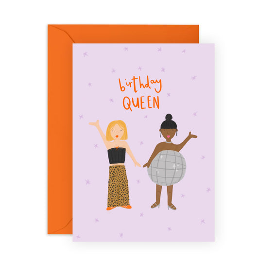 Best Friend Birthday Card - Birthday Queen Disco Dance - Happy Birthday Cards For Sister Friends Bff Daughter - Gifts For Women - Comes With Stickers By Central 23