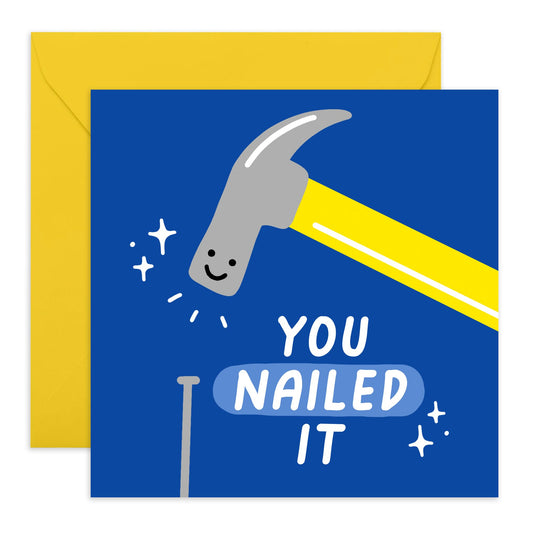Congratulations Card - 'You Nailed It' - Gifts for Fresh Graduates, Getting Driver's License, Passing Examinations & Tests - Achievements - Comes with Fun Stickers
