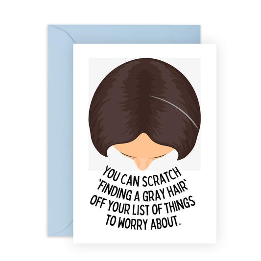 Birthday Cards For Women Mum Wife Aunt - Finding A Grey Hair - Hilarious Greeting Cards For Her - Humour Greeting Card - Funny Cards For Friends - Comes With Stickers By Central 23