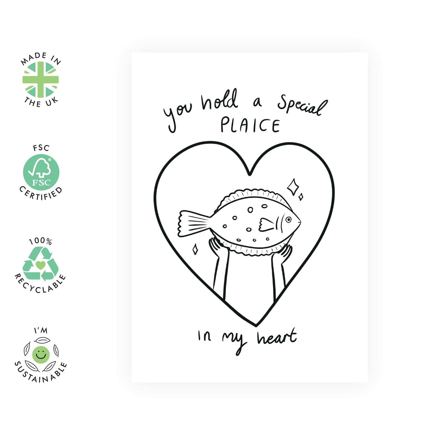 Anniversary Card For Her Him - You Hold A Special Plaice - Valentines Cards For Boyfriend Girlfriend - Romantic Card For Couples - Wedding Card For Wife Husband - Comes With Stickers By Central 23