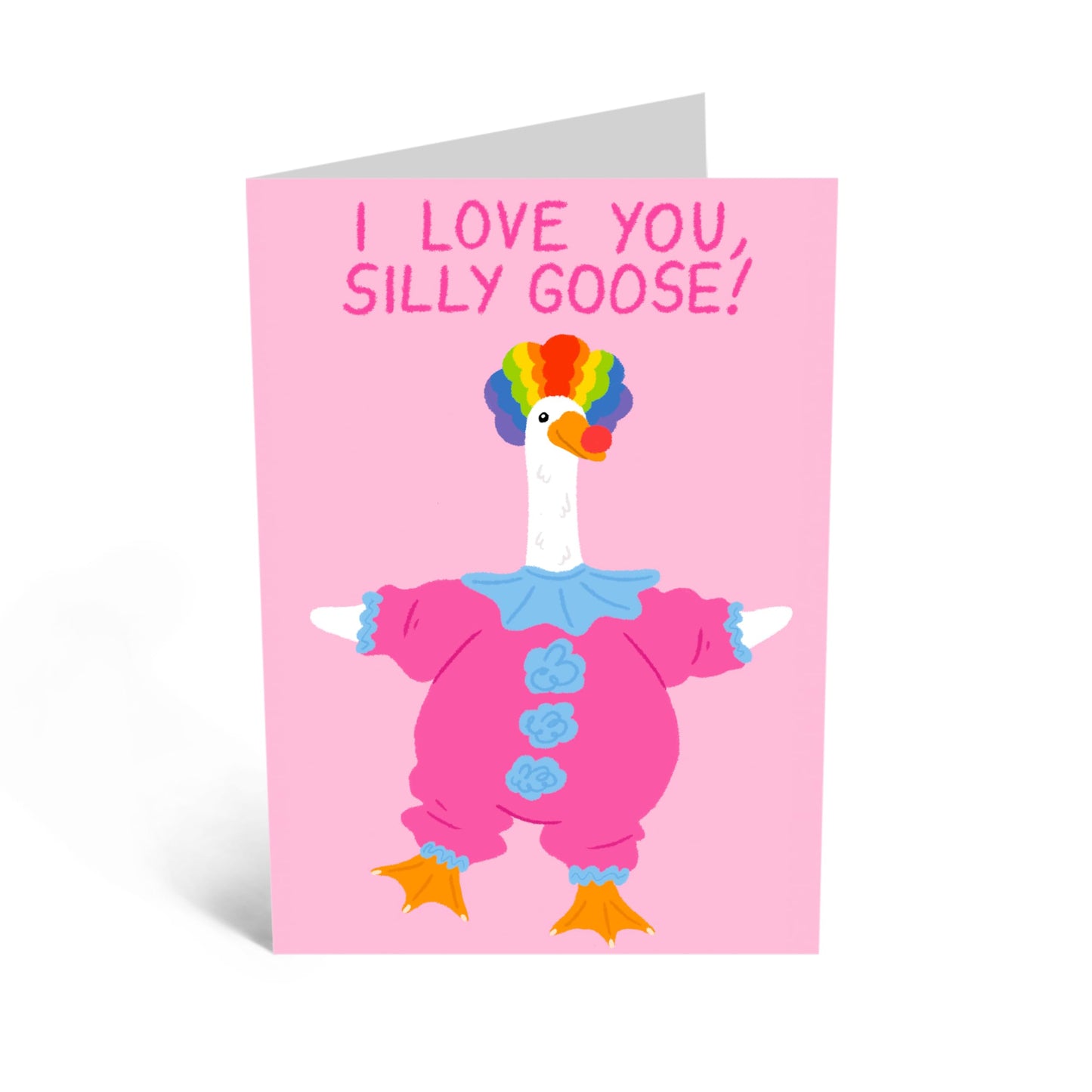 Greeting Card - 'SILLY GOOSE LOVE' - Perfect for Showing Your Affection with a Playful Goose Design - Ideal for Girlfriend Boyfriend Husband, Wife or Anyone Special - Comes with Stickers by Central 23