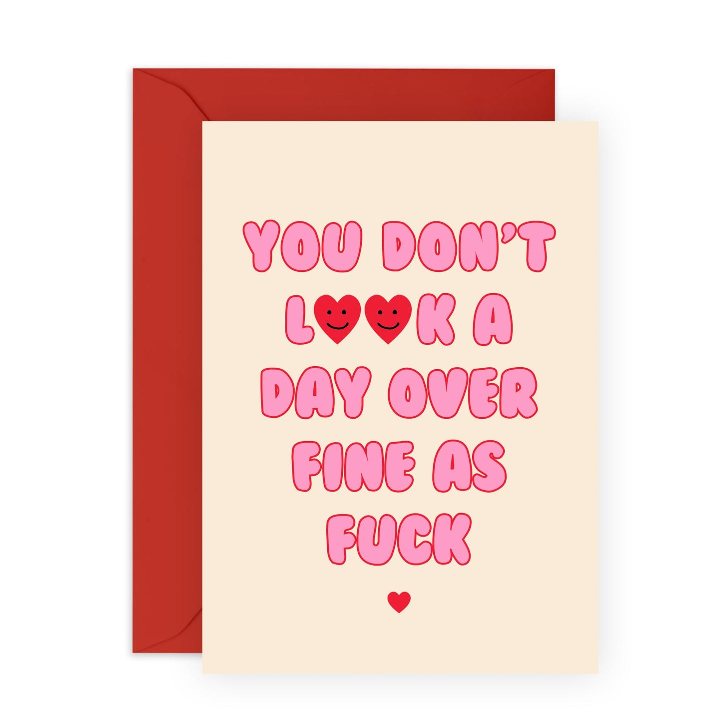 Girlfriend Birthday Cards Funny - You Don't Look A Day Over - Sweet Birthday Cards For Wife Husband Partner - Hilarious Greeting Cards - Gifts For Women - Comes With Stickers - By Central 23