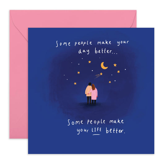 Greeting Card - 'STARRY SKY LIFE IS BETTER - Perfect for Adding a Touch of Inspiration and Magic to Any Occasion - Ideal for Bringing a Sense of Wonder to Their Day - Comes With Stickers By Central 23