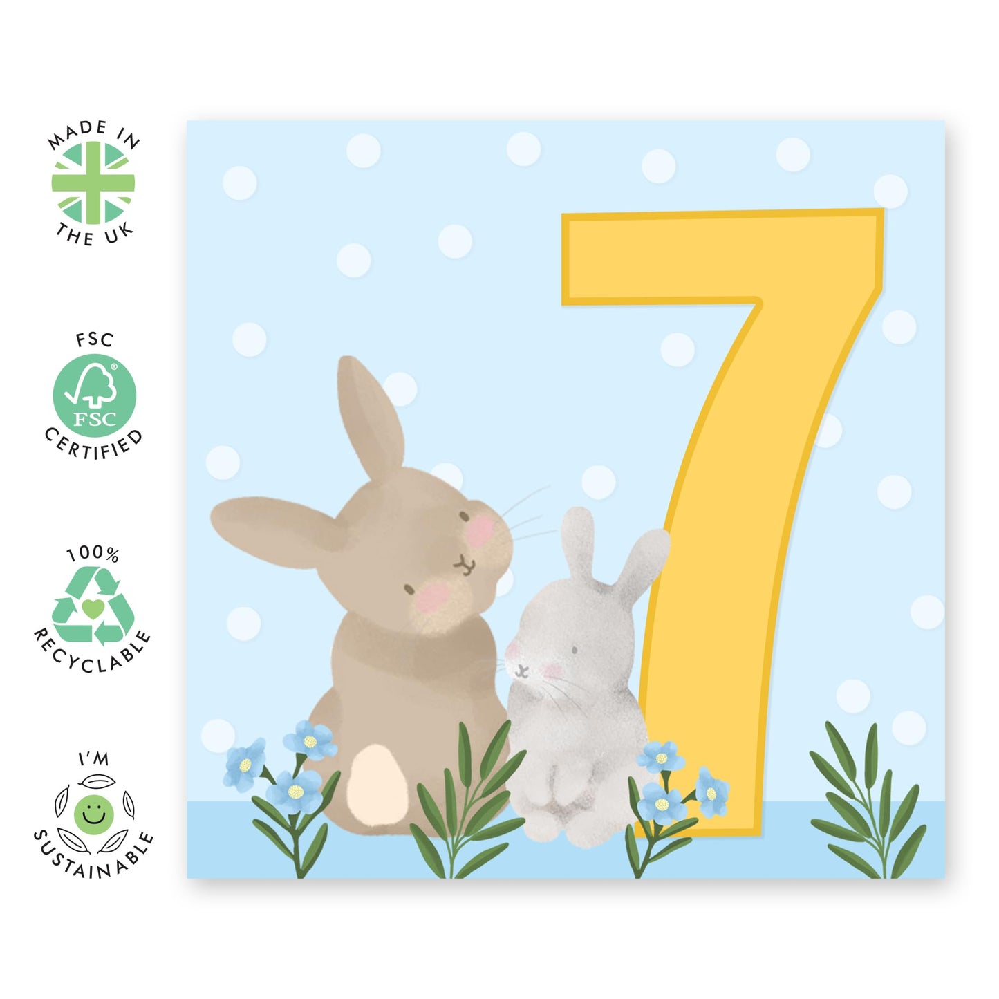 7th Birthday Card For Boys - Cute Animals Elephant - Seventh Birthday Card - Milestone Card 7 Year Old - Gifts For Toddler Kids Grandson Nephew - Comes With Fun Stickers - By Central 23