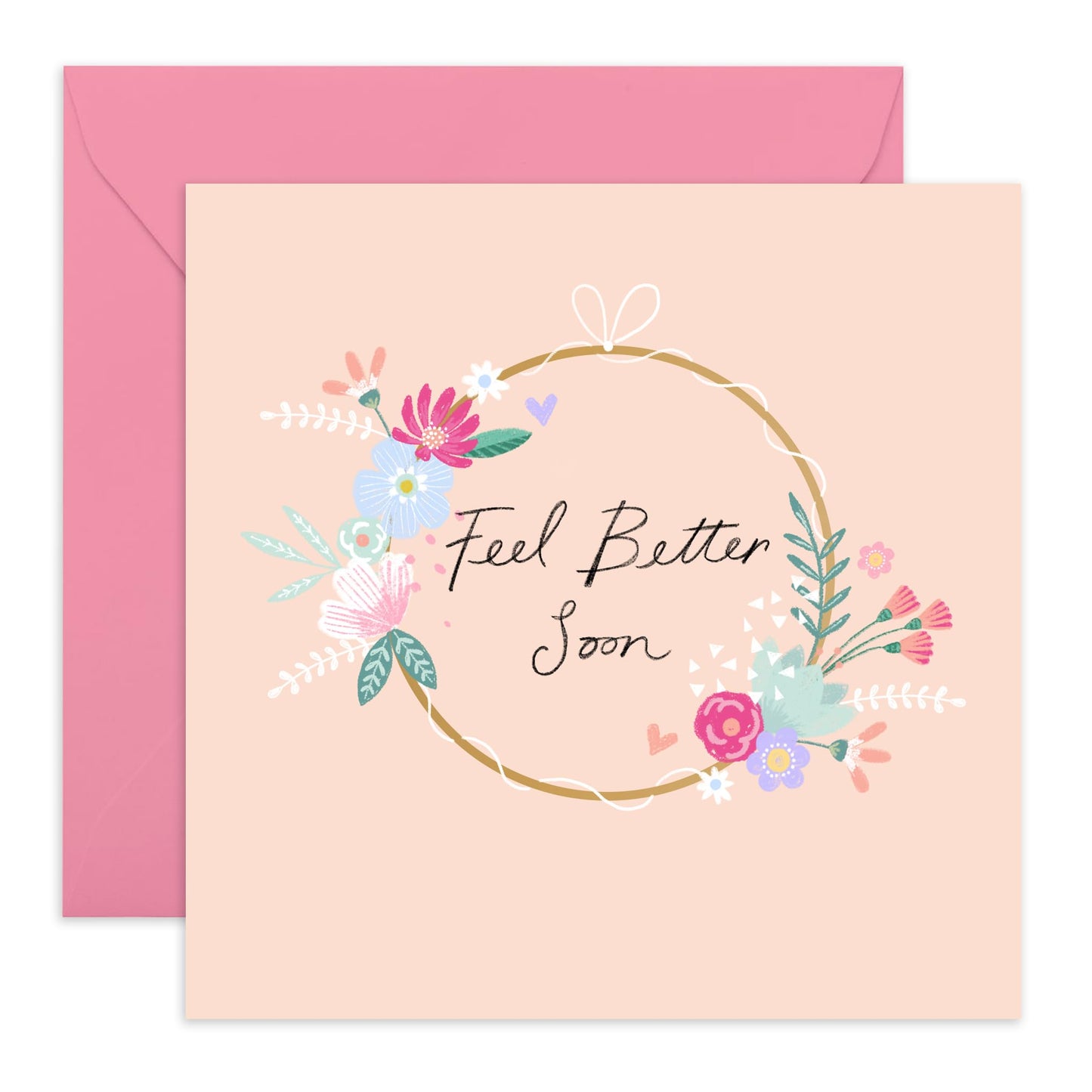 Feel Better Soon Cards And Envelope - Get Well 18 - Speedy Recovery Him Her - Floral Greeting Card - For Girl Friends - Sending Healing Hugs Cards For Men Women - Comes With Stickers - By Central 23