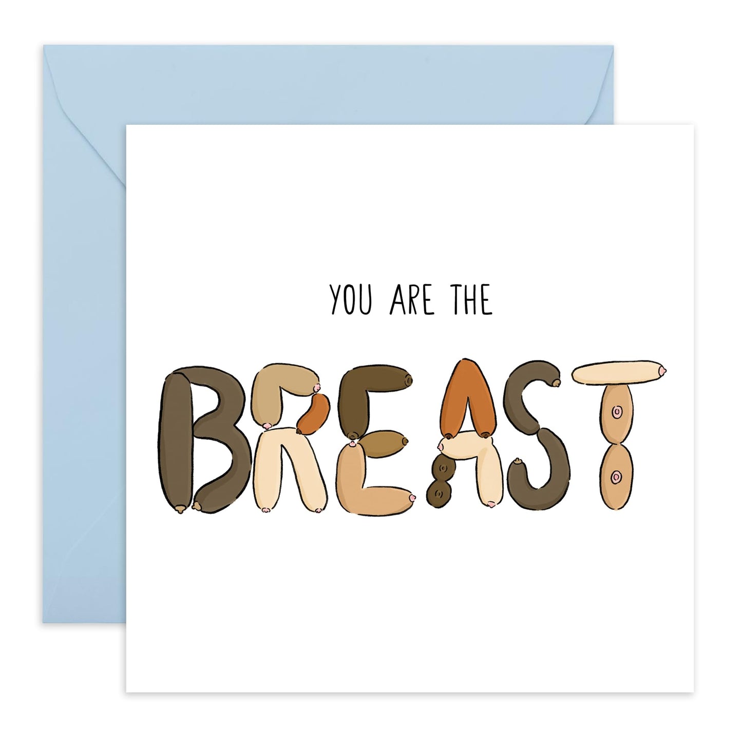 Hilarious Birthday Card - 'You Are The Breast ' - Gifts for Besties, BFFs, Best Friends, Sisters, Gals, Ladies, Her, Wife - Breast Friends - Comes with Fun Stickers