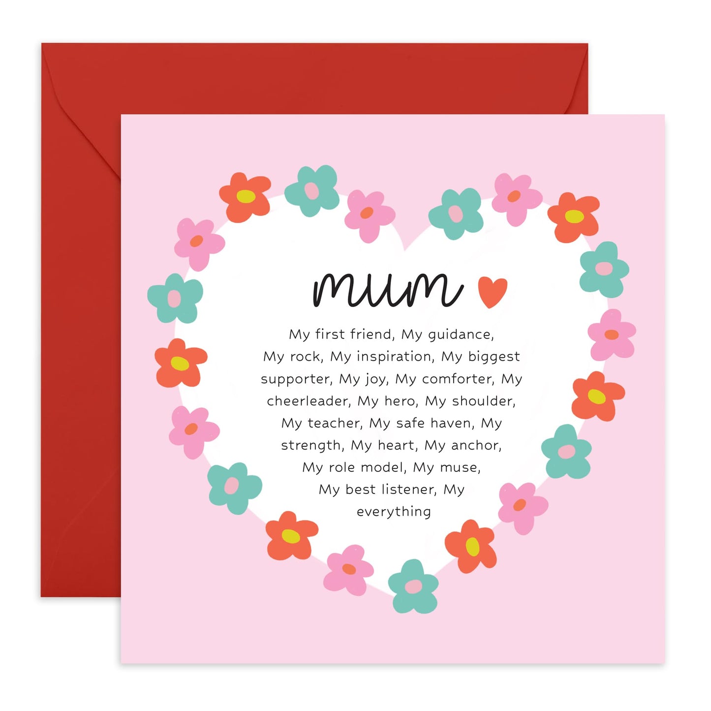 Mothers Day Cards For Mummy - Mum You're - Mum Birthday Card - Thank You Card For Women - Sweet Greeting Card For Aunt Nan - From Son Daughter - Comes With Stickers By Central 23