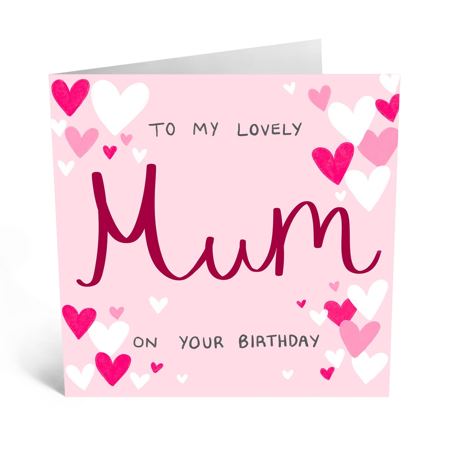 Mother's Birthday Card - 'Lovely Mum Birthday' - Gifts for Mam, Mammy, Mummy, Ma, Mama, In-Law, Step Mum - For You - Comes with Fun Stickers