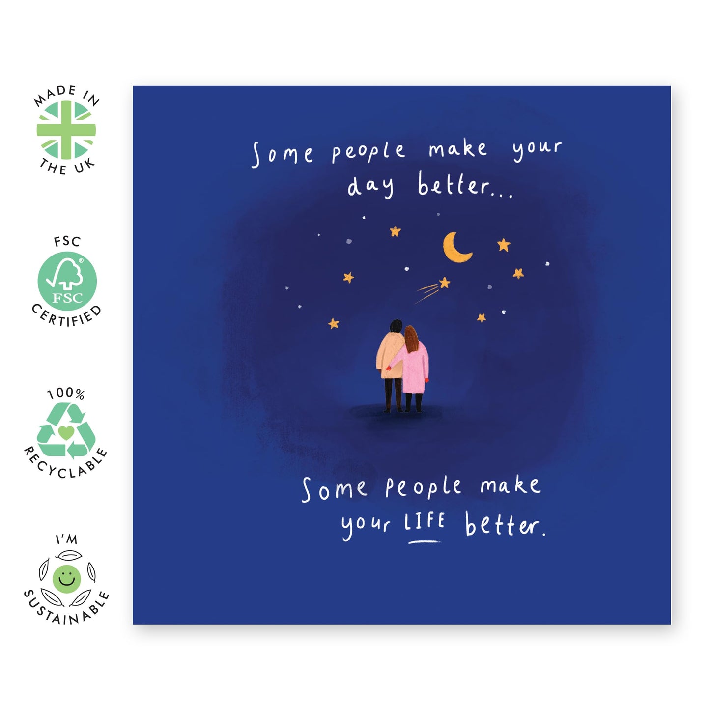Greeting Card - 'STARRY SKY LIFE IS BETTER - Perfect for Adding a Touch of Inspiration and Magic to Any Occasion - Ideal for Bringing a Sense of Wonder to Their Day - Comes With Stickers By Central 23