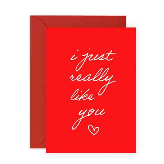 I Like You Card For Special Friend - Sweet Greeting Cards For Couple - Anniversary Card Valentines Day Cards Him Her Men Women - Love Gifts - Comes With Cute Stickers And Envelope By Central 23