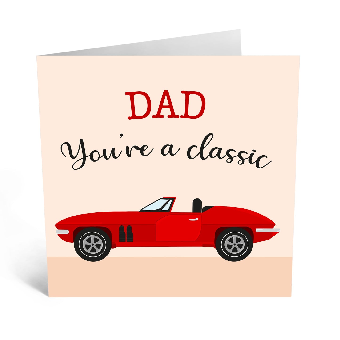 Central 23 Funny Greeting Card - 'DAD YOU'RE A CLASSIC' - For Dad, Daddy, and Father - Retirement Gift - Father's Day or Any Occasion - Show Appreciation with a Humorous Twist - Comes with Stickers