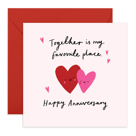 Partner Romantic Card - Happy Anniversary Together - Anniversary Card For Wife Husband - Valentines Card For Boyfriend Girlfriend - Wedding Card For Wife Husband - Comes With Stickers By Central 23