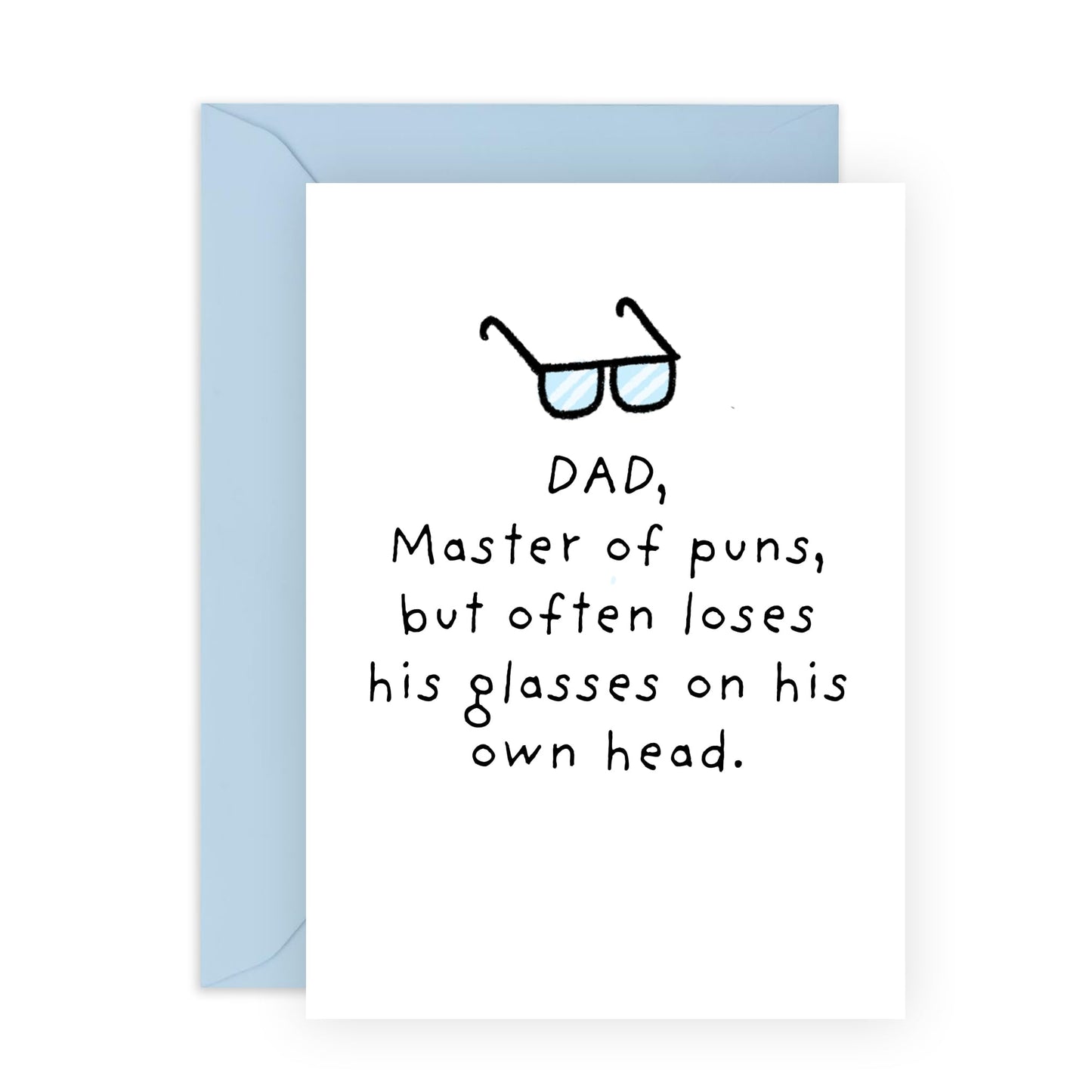 Dad Birthday Card From Son Daughter - Often Loses His Glasses - Father's Day Card - Funny Greeting Cards For Men - Gifts For Him - Comes With Stickers - By Central 23
