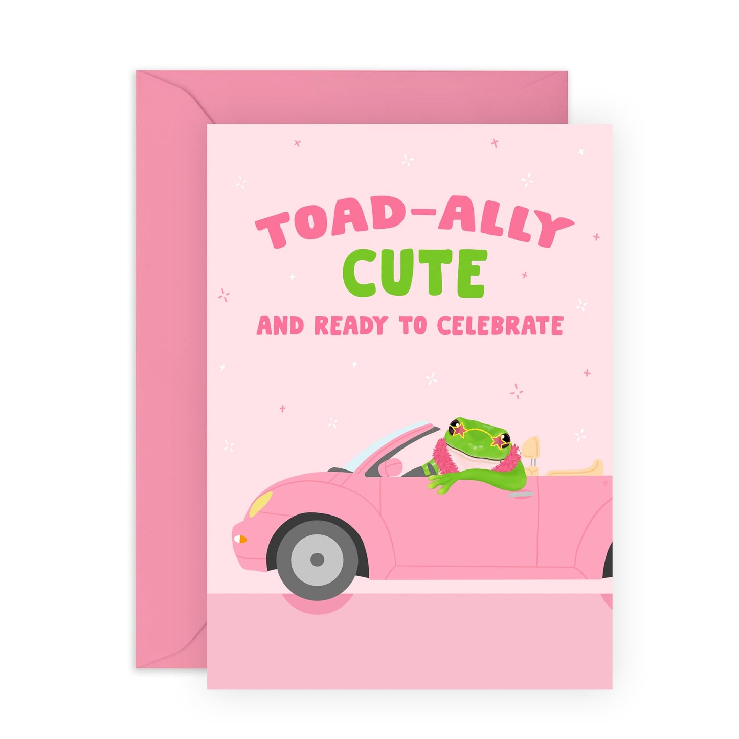 Quirky Greeting Cards Birthday - Toad-ally Cute And Ready To Party - Sister Birthday Cards - Daughter Birthday Card Funny - Puns Jokes Bestfriend Card - Comes With Fun Stickers By Central 23