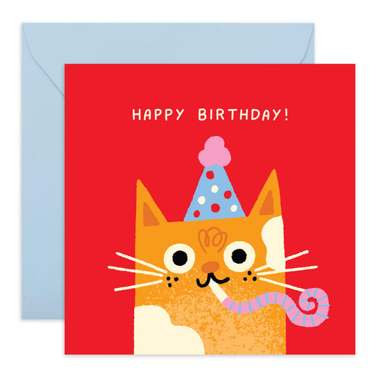 Birthday Card For Pet Owners - Cat-happy-bday - Greeting Cards For Fur Parents - Cheeky Greeting Cards For Sister Friend - For Fur Mum Dad - Comes With Stickers By Central 23