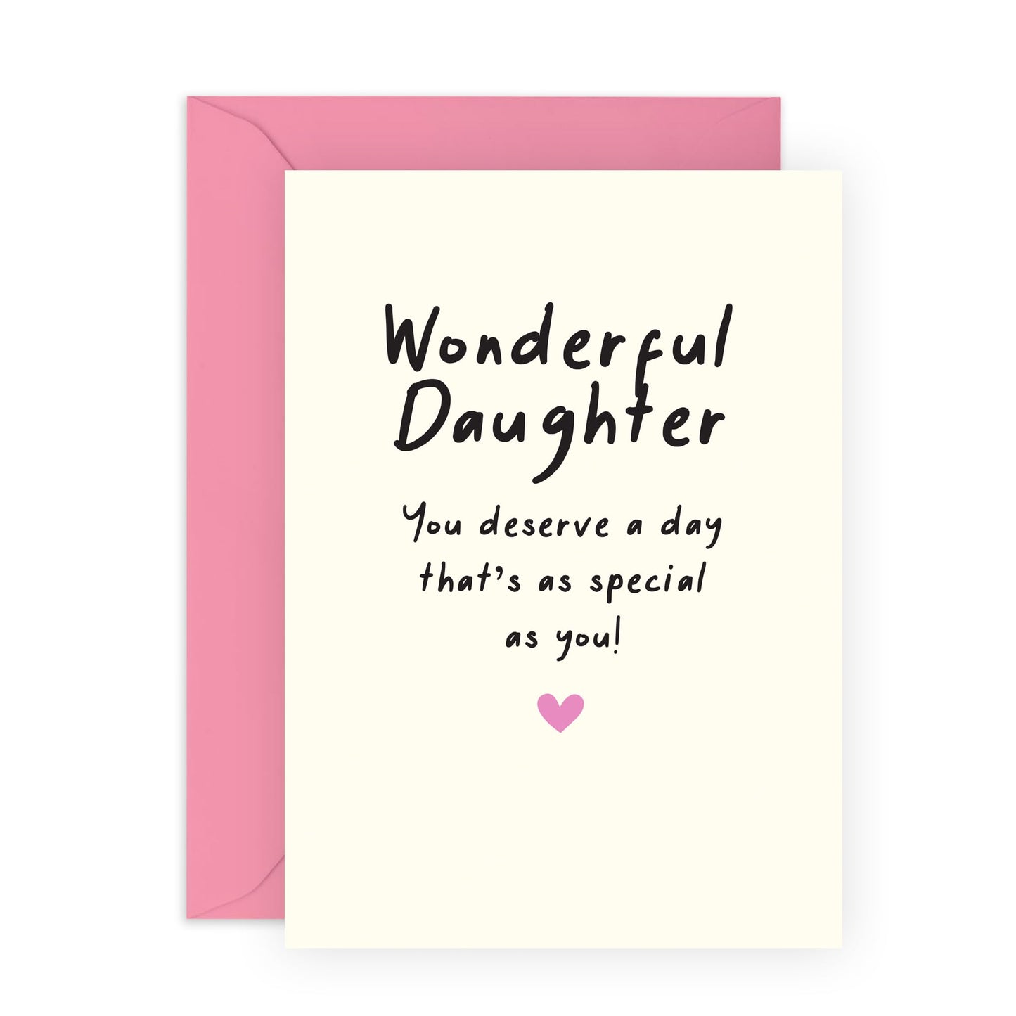 Sweet Happy Birthday Card - 'Wonderful Daughter' - Cute Presents for Daughters, Child, Kid by Mum and Dad - We Love You - Comes with Fun Stickers