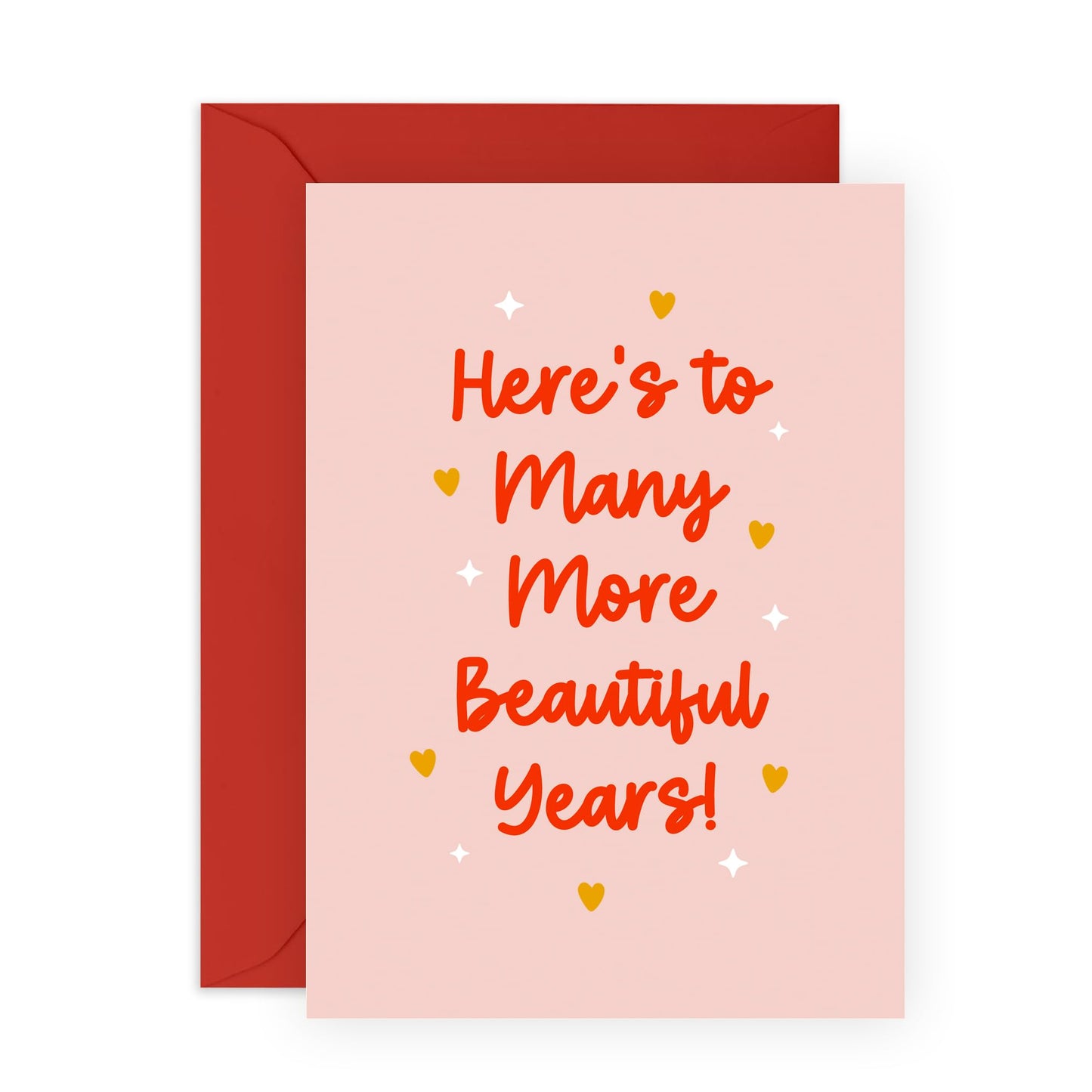 Anniversary Card For Him Her - Many More Years - Wedding Anniversary Card Husband Wife - For Boyfriend Girlfriend Partner - Comes With Stickers - Blank Inside - By Central 23