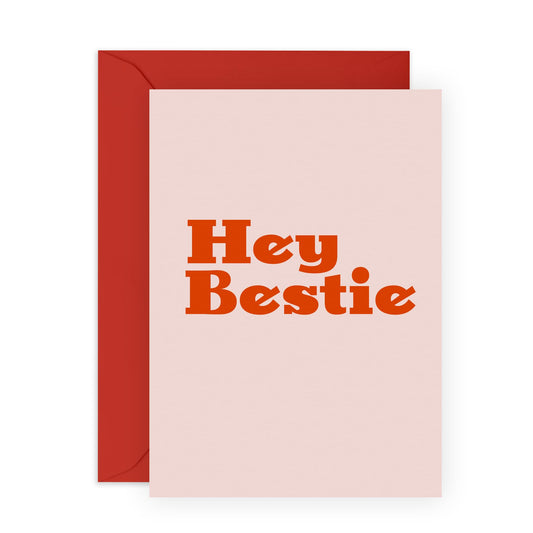 Birthday Cards For Friend Bestfriend - Hey Bestie - Birthday Card For Him Her - Gifts For Men Women - For Brother Sister - From Friend Bff - Comes With Stickers By Central 23