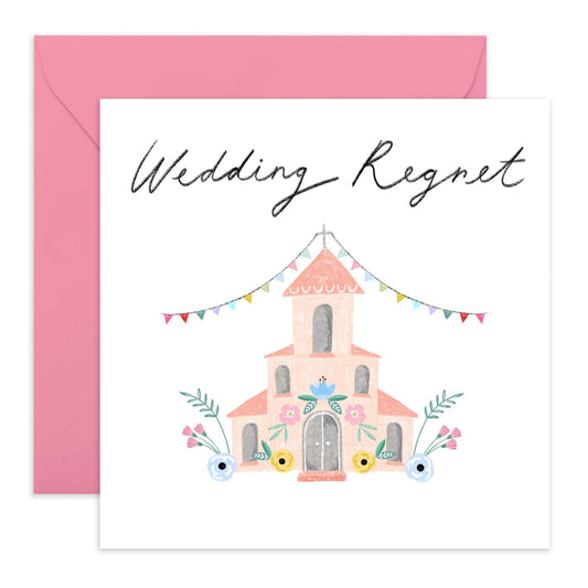 Wedding Regret Card From Guest - Wedding Regret Church - Wedding Invitations Groom Bride - Wedding Invitation Declined Card - Rsvp Reply Card Entourage - Comes With Fun Stickers By Central 23