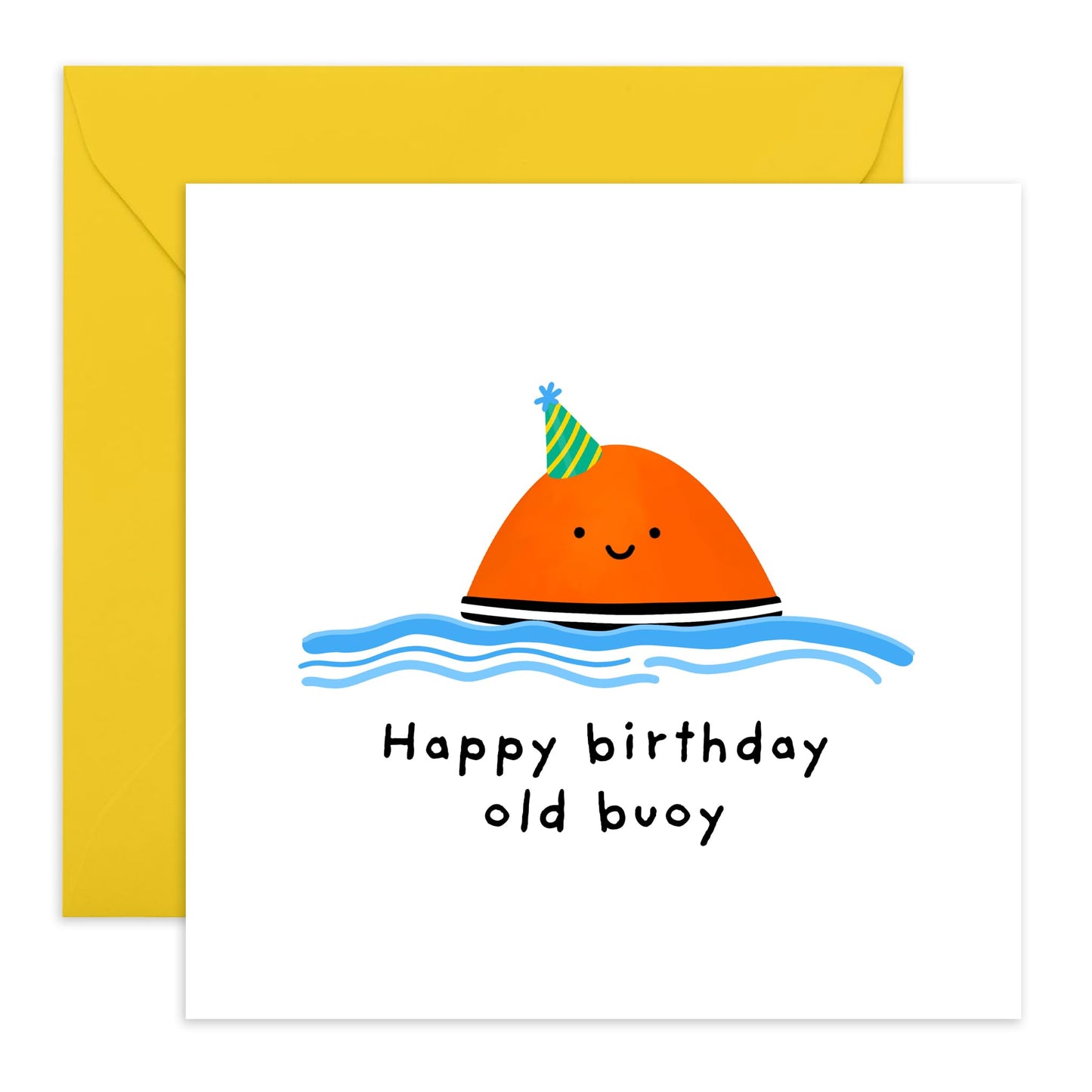 Humorous Birthday Card On Aging - 'Old Buoy' - Gifts for Uncle, Dad, Friend, Cousin - Jokes About Getting Older - Comes with Fun Stickers