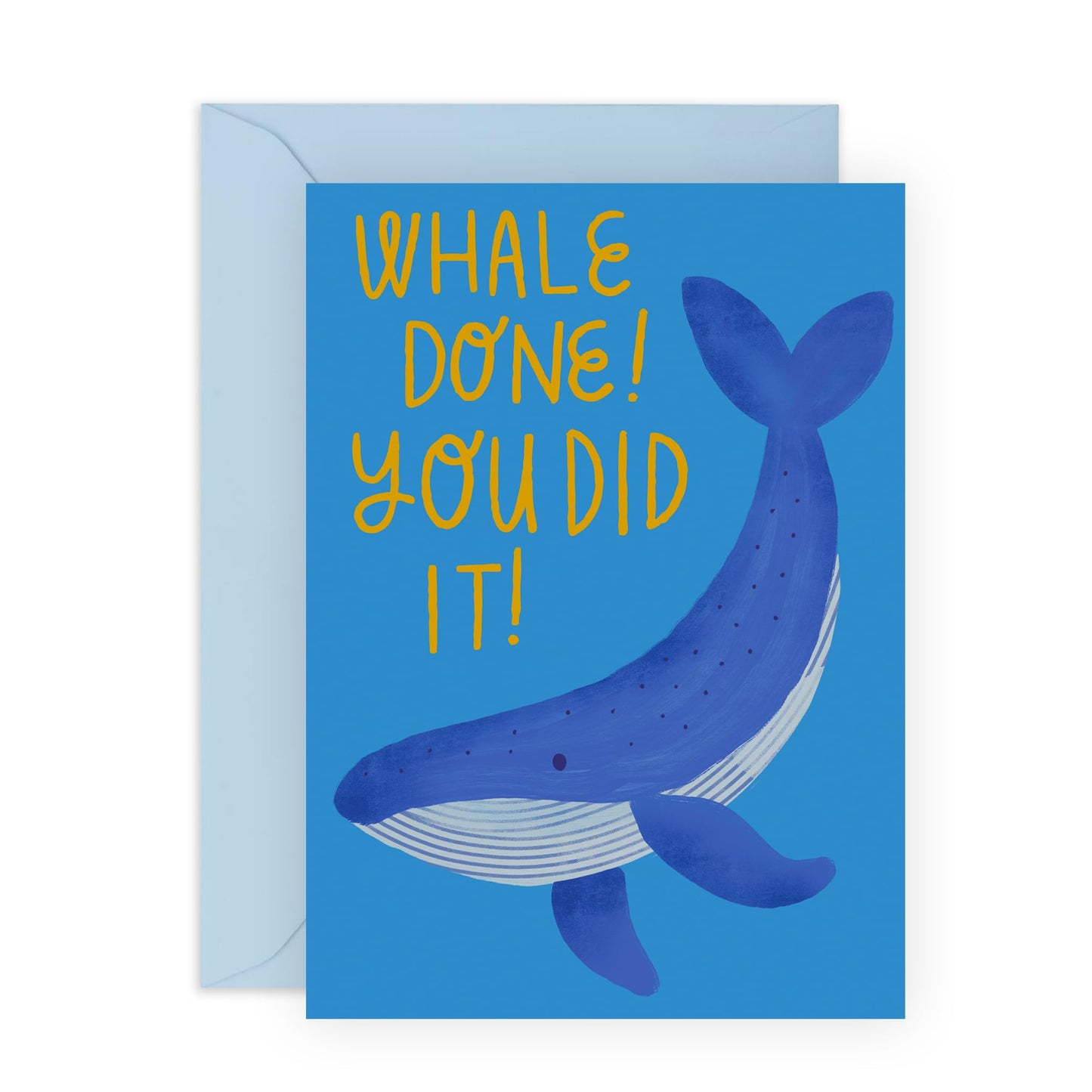 Funny Congratulations Card –" Whale Done " - Gifts for Son, Daughter, Friends, BFF, Cousin, Niece, Nephew, Grandchild, Neighbour, Colleagues, Coworker -Graduation, New Job, Exams -Comes with Stickers