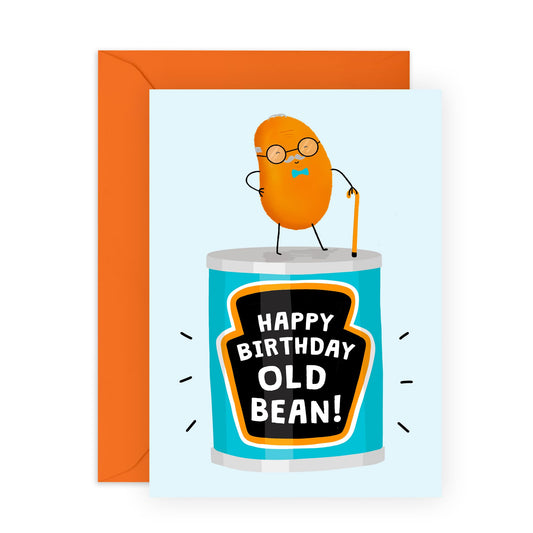 Granddad Birthday Card - Happy Birthday Old Bean - Quirky Father Birthday Card - Birthday Card From Grandson Granddaughter - Gifts For Men Grandpa Grandfather - Comes With Fun Stickers By Central 23
