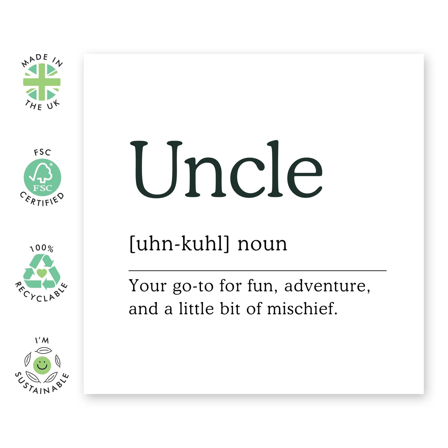 Uncle Birthday Card - Father's Day Card For Uncle - Thank You, You Are The Best, Appreciation Cards For Men - Gifts For Him - Comes With Cute Stickers By Central 23