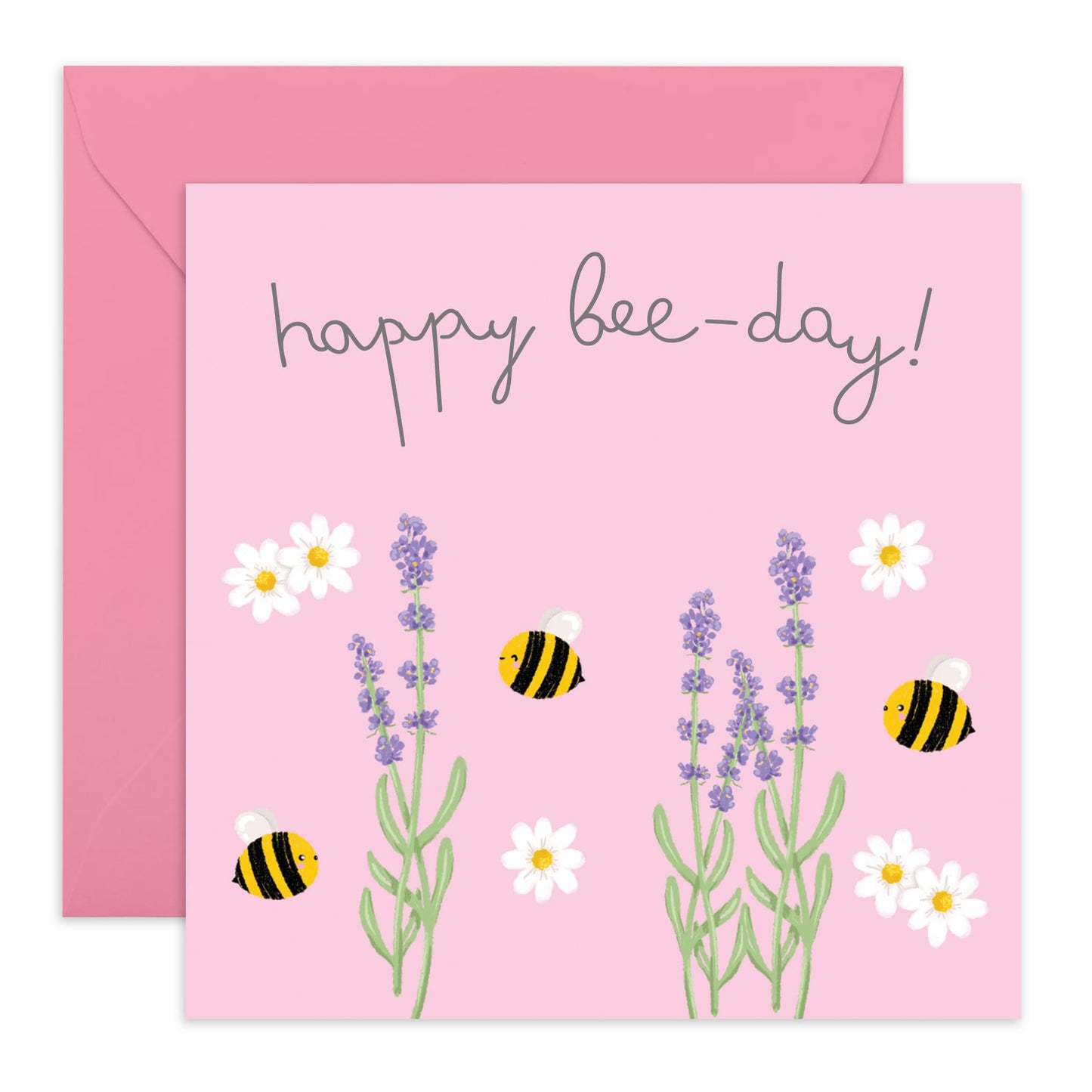 Birthday Card Bees - 'Happy Bee-Day' - Gifts for Friends, Family, Besties, BFF, Bruv, Lads, Buddies,Girlfriends, Mates, Coworkers, Colleagues, Co-workers - Buzz - Comes with Fun Stickers