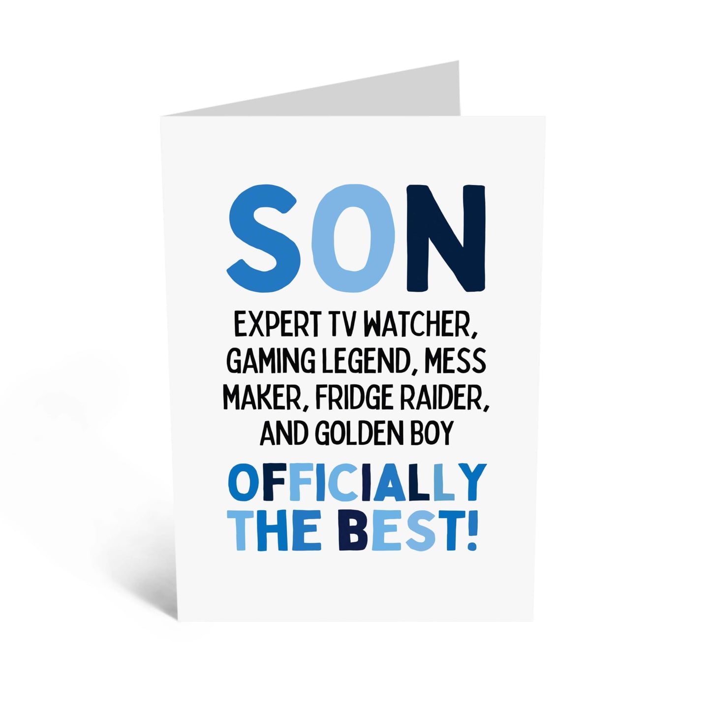 Funny Birthday Greeting Card - 'BEST SON' - Perfect for Celebrating with a Dash of Humor - Ideal for Your Sons Who Keep You on Your Toes - Comes With Stickers By Central 23