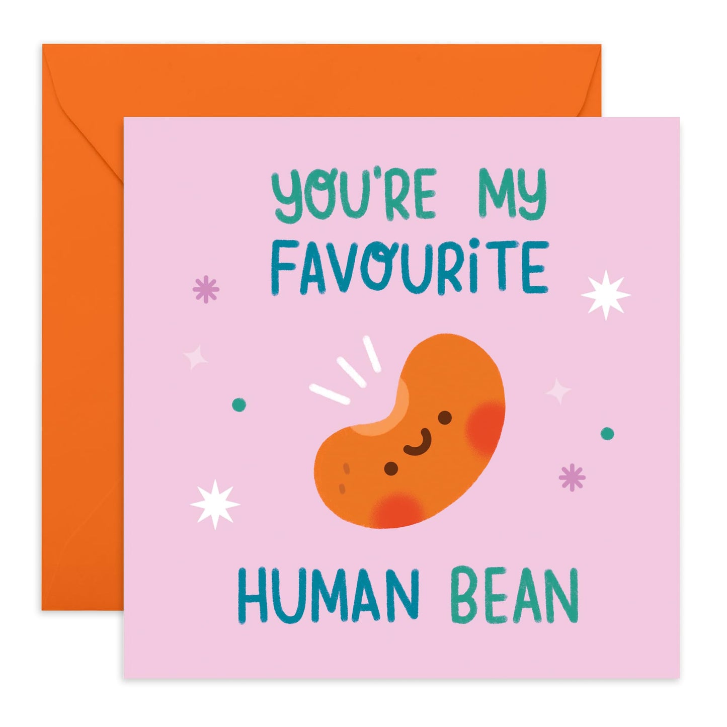 Anniversary Cards For Couples - Fav Human Bean - Valentines Cards For Boyfriend Girlfriend - Wedding Anniversary Card For Wife Husband - Comes With Stickers By Central 23