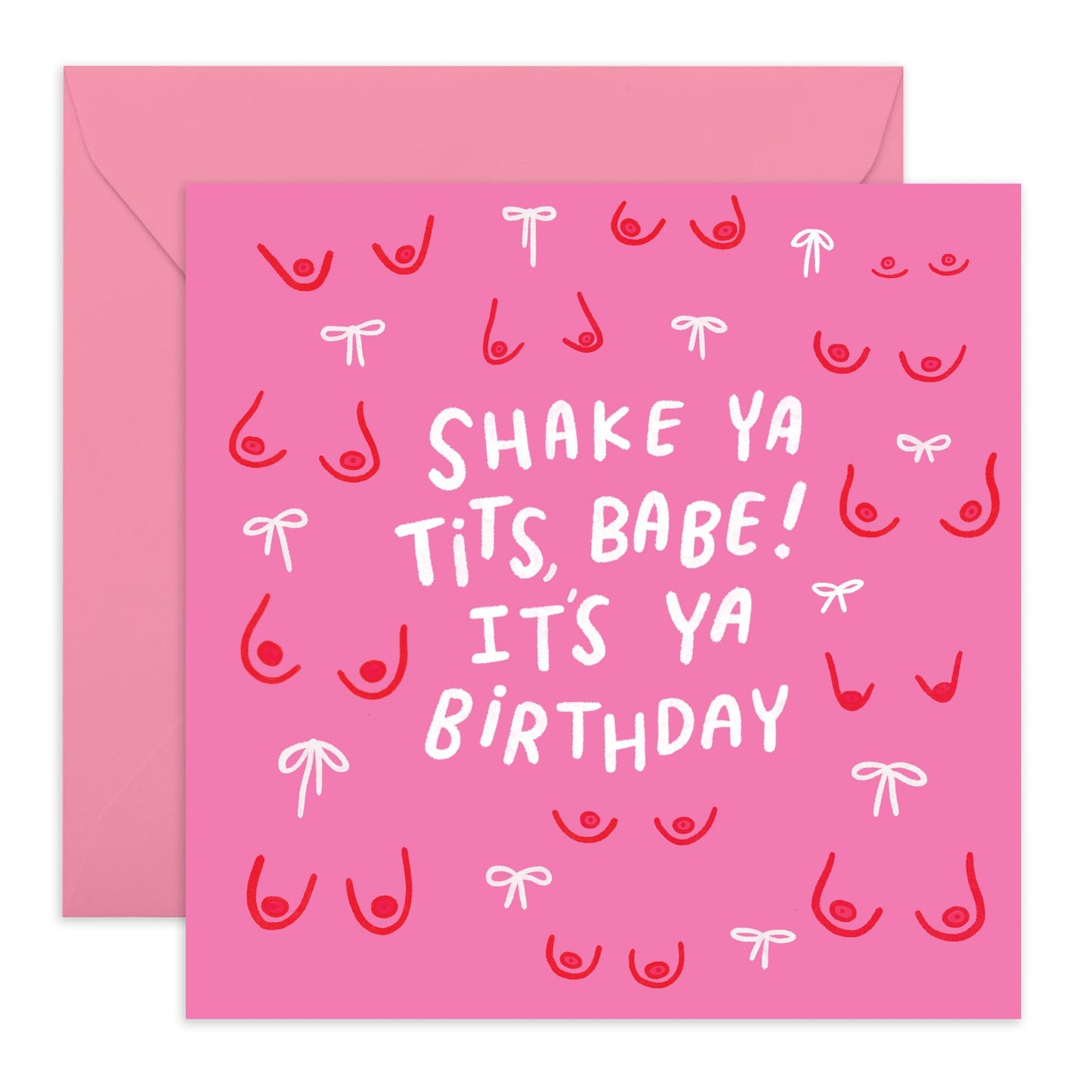 Hilarious Birthday Card - 'Shake Ya T*ts Babe' - Gifts for Best Friends, Besties, BFF,Girlfriends, Sister, Sis, Co-workers, Colleagues - Breast Friends Forever - Comes with Fun Stickers