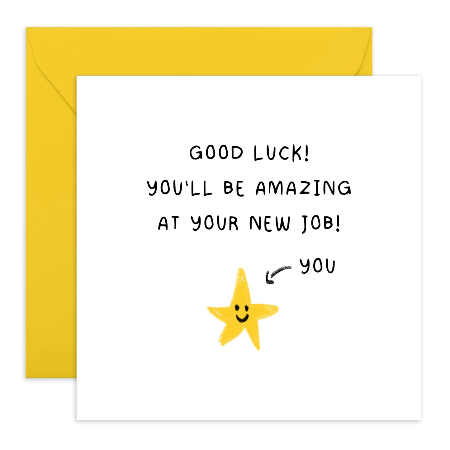 Good Luck Leaving Card - 'Amazing At Your Job' - Gifts for Colleagues, Co-workers, Officemate, Partner, Him, Her, Mates, Bruv, Friends - You're A Superstar - Comes with Fun Stickers