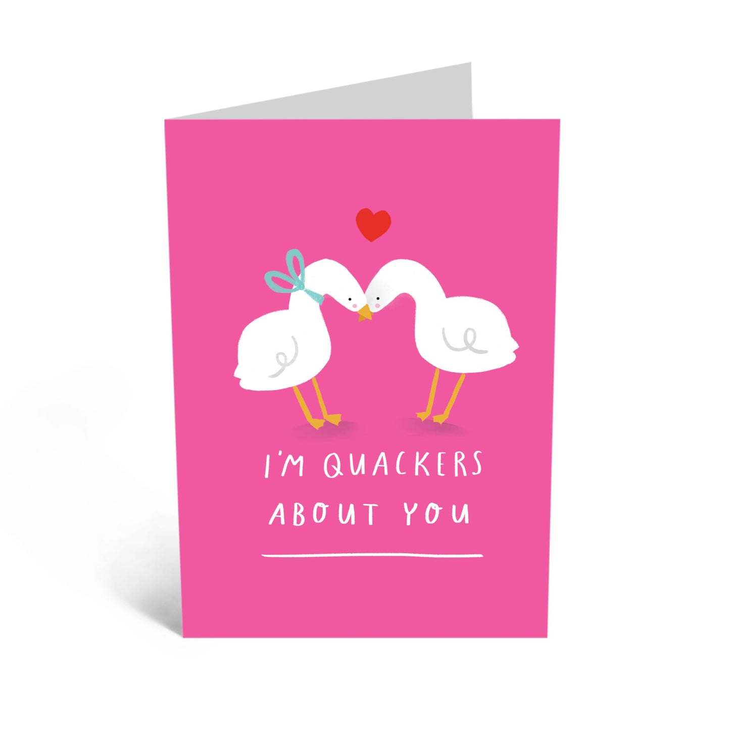 Fun Greeting Card - 'QUACKERS ABOUT YOU' - Perfect for Adding a Bold and Playful Touch to Your Message - Ideal for Friends Who Appreciate a Vibrant and Quirky Note - Comes With Stickers By Central 23