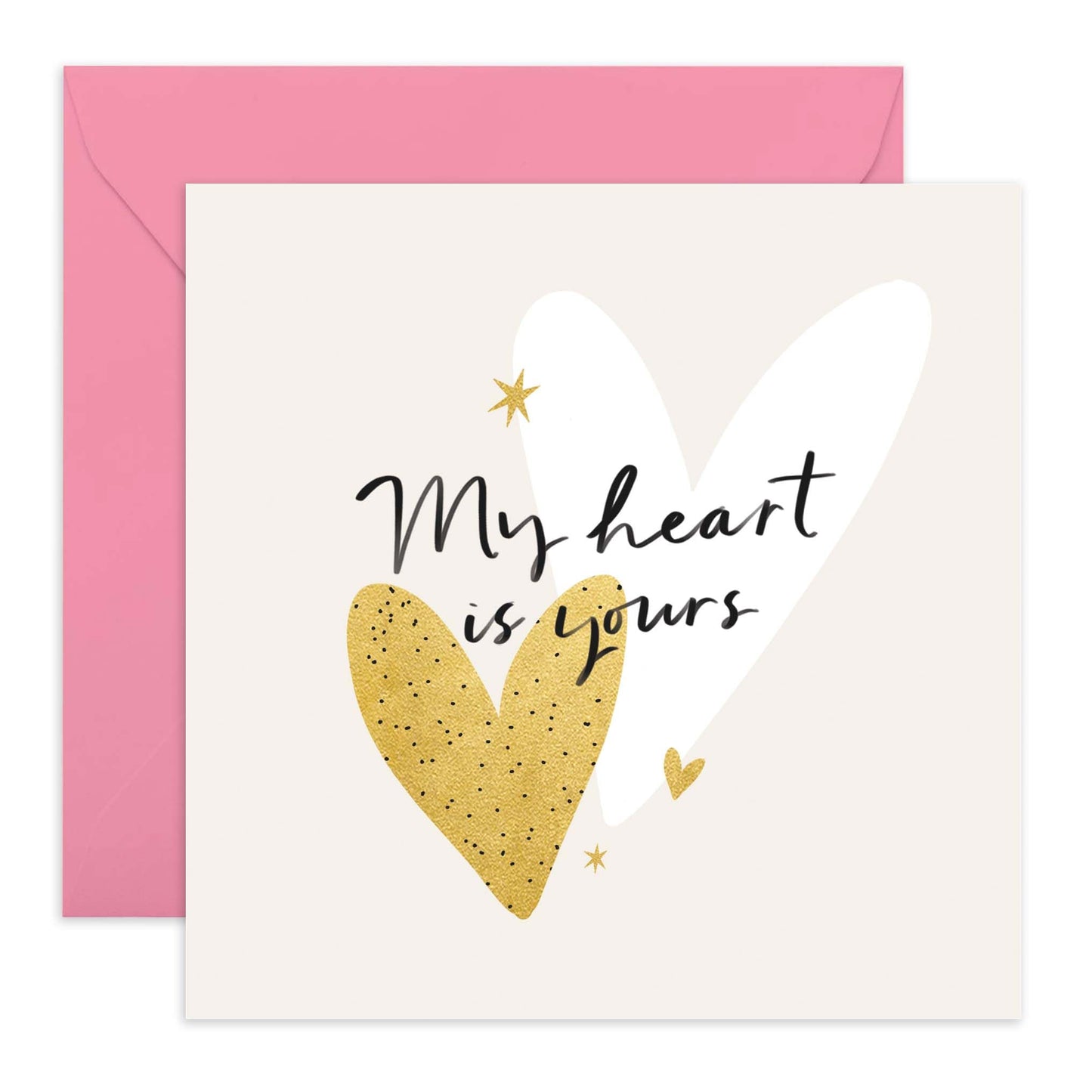 Wedding Anniversary Card For Husband Wife - My Heart Is Yours - Romantic Anniversary Cards For Boyfriend Girlfriend Partner - Valentines Day Cards - Comes With Stickers - By Central 23