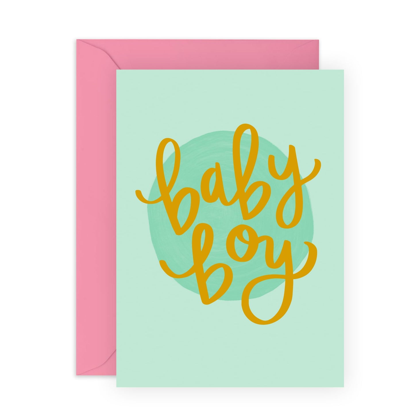 Greeting Card - 'BABY BOY' - Perfect for Celebrating the Arrival of a New Baby with a Touch of Joy - Ideal for Announcements Baby Showers or First Milestones - Comes with Stickers by Central 23