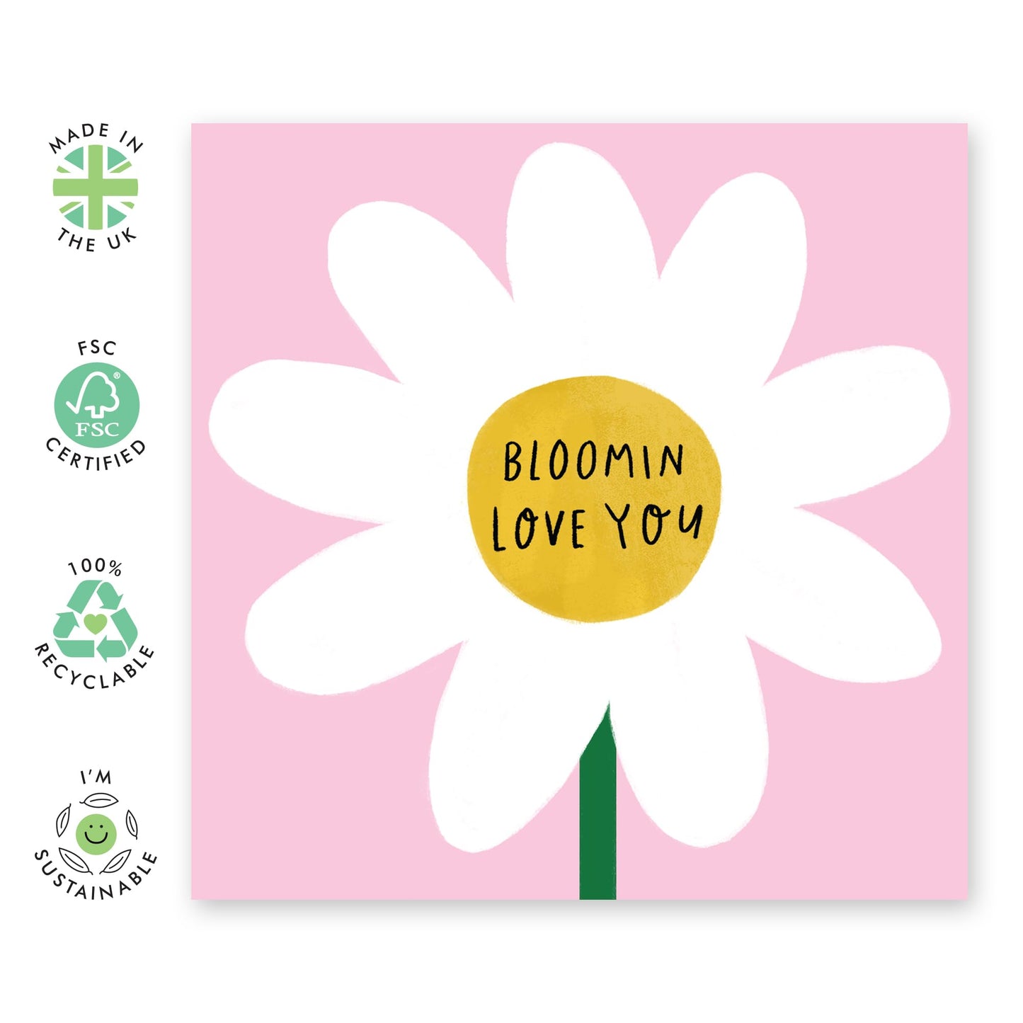 Love Cards For Her Him - Bloomin' Love You - Cute I Love You Gift For Partner - Romantic Boyfriend Girlfriend Anniversary Card - Sweet Valentines Day Cards - Comes With Stickers By Central 23