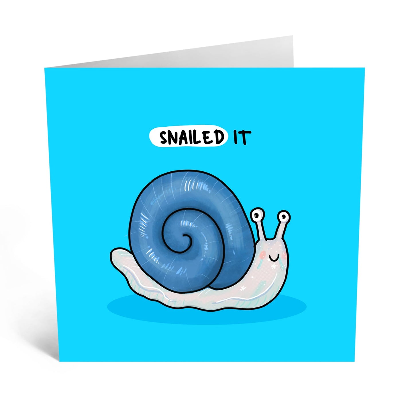 Punny Greeting Card - 'SNAILED IT' - Perfect for Adding a Fun and Playful Touch to Any Achievement or Occasion - Ideal for Him, Her, Friends, Family, Colleagues - Comes With Stickers By Central 23