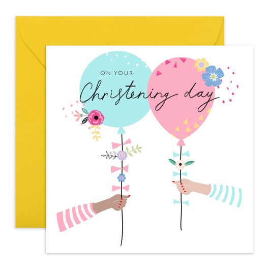 Dedication Day For Baby Girl Baby Boy - On Your Christening Day - Baptismal Card For Baby - Christening Card Niece Nephew - Baptism Granddaughter Grandson - Comes With Fun Stickers By Central 23