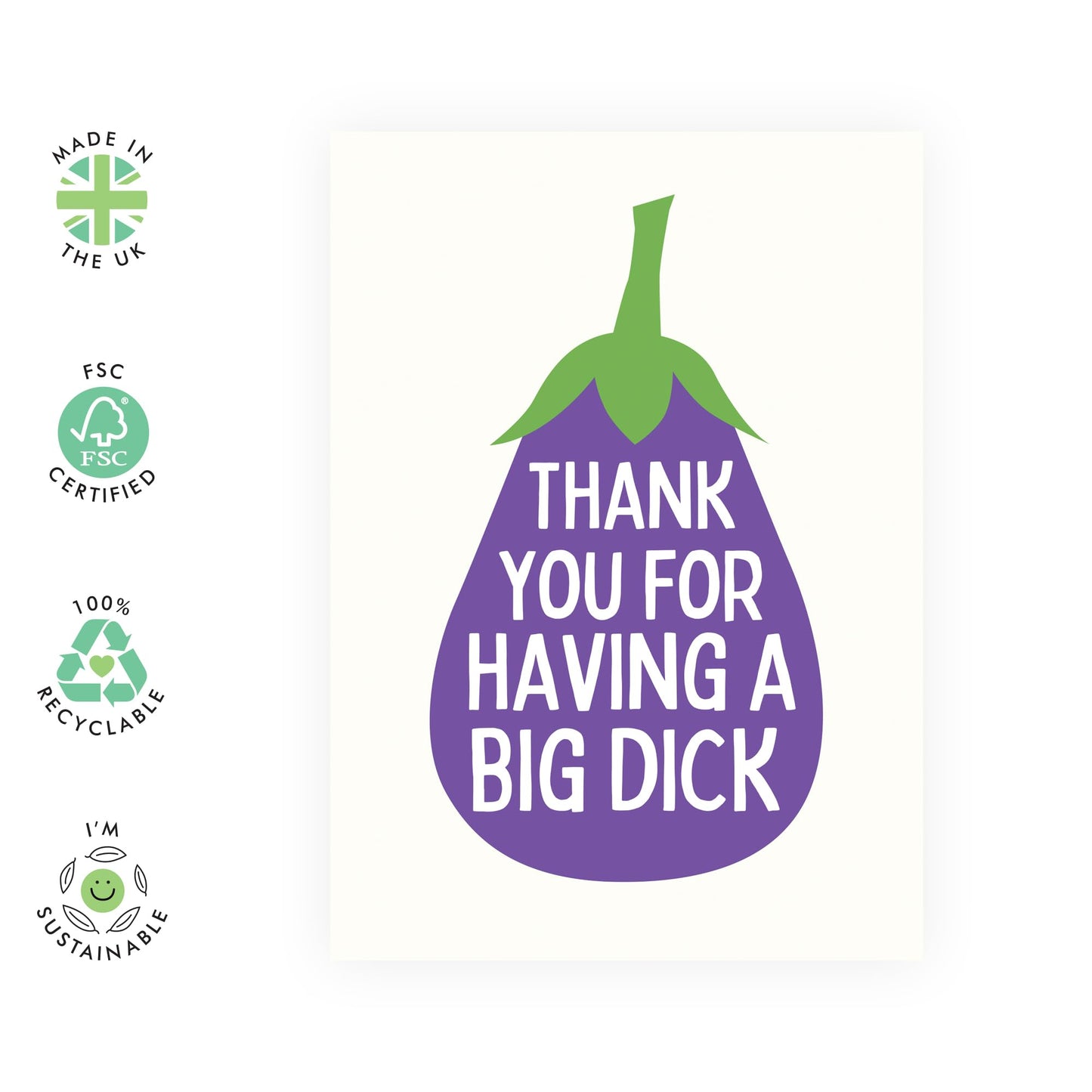 Husband Wedding Anniversary Card - Thanks Big Dick - Funny Husband Valentines Day Card - Funny Gifts For Boyfriend Partner Fiance Men Him - Comes With Stickers By Central 23