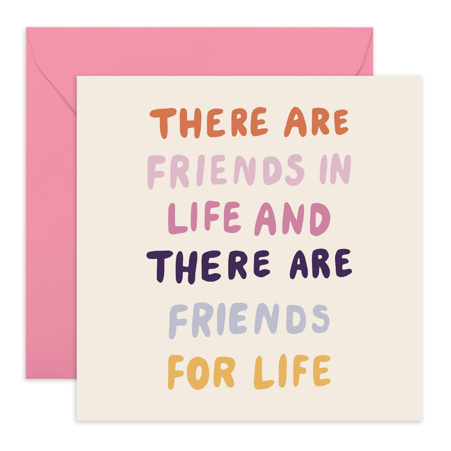 Greeting Card with Friendly Message - 'Friends For Life' - Gifts for BFF, Besties, Close Friends, Sisters, Sis, Gal , Bruv, Mate, Her, Colleague - Forever - Comes with Fun Stickers