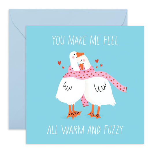 Love Cards For Girlfriend Valentines - Boyfriend Birthday Card - Warm And Fuzzy - Sweet Anniversary Card For Husband Wife - I Love You Gifts For Him Her - Comes With Stickers By Central 23